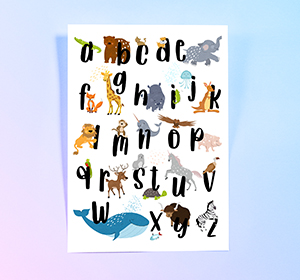 <span>Animal alphabet poster</span><i>→</i>